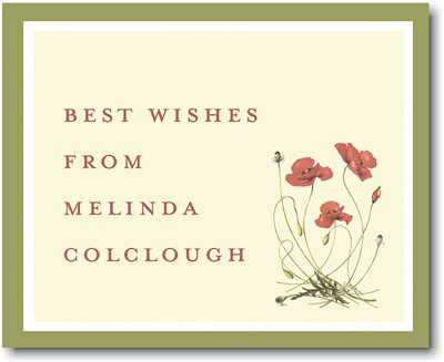 SCB CC 10 - Calling Cards by Stacy Claire Boyd - Perfect Poppies SCB CC 10 - Calling Cards by Stacy Claire Boyd - Perfect Poppies