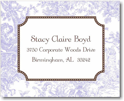 SCB CC 10 - Calling Cards by Stacy Claire Boyd - Lavender Toile Fantasy SCB CC 10 - Calling Cards by Stacy Claire Boyd - Lavender Toile Fantasy