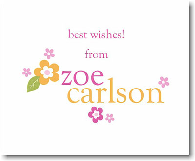 SCB CC 10 - Calling Cards by Stacy Claire Boyd - Groovy Flowers - Pink SCB CC 10 - Calling Cards by Stacy Claire Boyd - Groovy Flowers - Pink