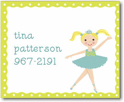 SCB CC 10 - Calling Cards by Stacy Claire Boyd - Tina Ballerina SCB CC 10 - Calling Cards by Stacy Claire Boyd - Tina Ballerina