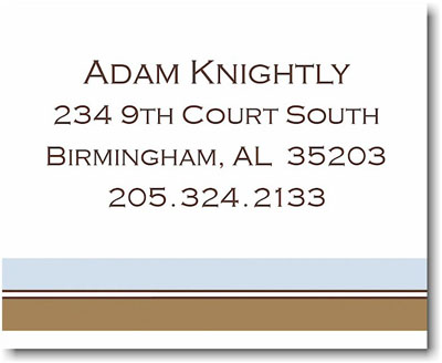 SCB CC 10 - Calling Cards by Stacy Claire Boyd - Simple Monogram - Chocolate