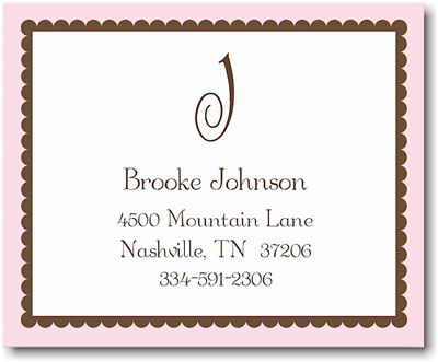 SCB CC 10 - Calling Cards by Stacy Claire Boyd - Pink Ruffled Border SCB CC 10 - Calling Cards by Stacy Claire Boyd - Pink Ruffled Border