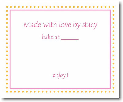 Stacy Claire Boyd Calling Cards - Orange Dotted Border