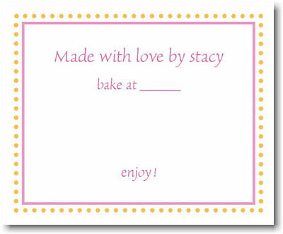 SCB CC 10 - Calling Cards by Stacy Claire Boyd - Orange Dotted Border