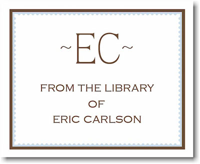 SCB CC 10 - Calling Cards by Stacy Claire Boyd - Blue Deckled Border