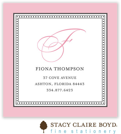 SCB CC 10 - Calling Cards by Stacy Claire Boyd - Softly Stated - Pink