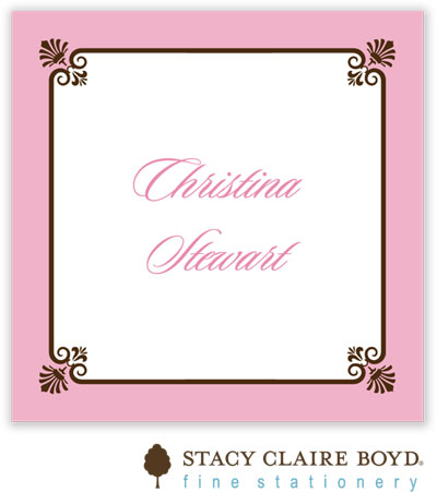 Stacy Claire Boyd Calling Cards - Park Avenue - Pink