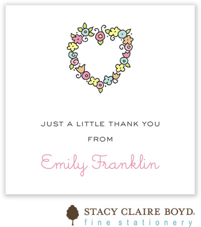 Stacy Claire Boyd Calling Cards - Floral Heart