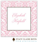 Stacy Claire Boyd Calling Cards - Damask Dream - Pink