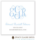 Stacy Claire Boyd Calling Cards - Powdered Monogram - Blue