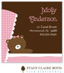 Stacy Claire Boyd Calling Cards - Teddy Pram - Pink