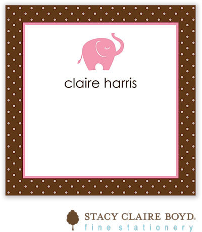 SCB CC 10 - Calling Cards by Stacy Claire Boyd - Pink Ele-Fun