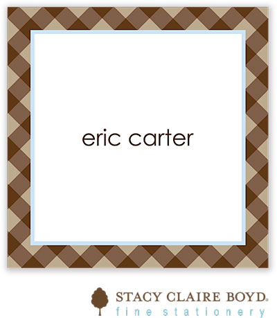 SCB CC 10 - Calling Cards by Stacy Claire Boyd - Pastel & Plaid Blue
