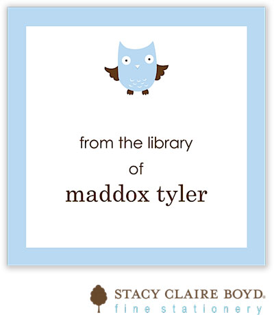 SCB CC 10 - Calling Cards by Stacy Claire Boyd - Whooos Party Blue