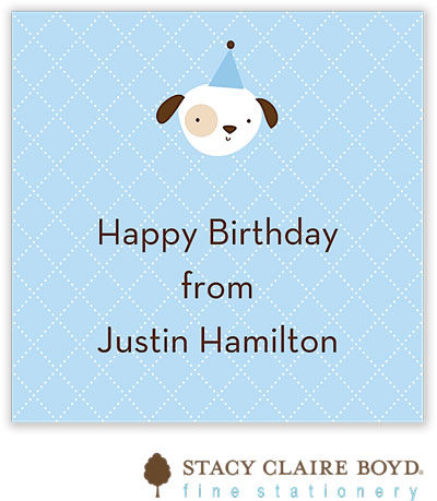 SCB CC 10 - Calling Cards by Stacy Claire Boyd - Animal Crackers Blue