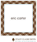 Stacy Claire Boyd Calling Cards - Pastel & Plaid Blue