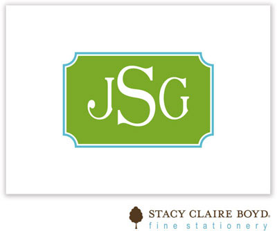 Stacy Claire Boyd Calling Cards - Sublime Border - Green