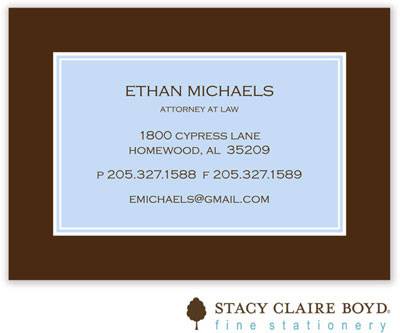 SCB CC 10 - Calling Cards by Stacy Claire Boyd - Classic Statement - Blue
