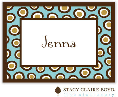 SCB CC 10 - Calling Cards by Stacy Claire Boyd - Crazy Dot - Blue SCB CC 10 - Calling Cards by Stacy Claire Boyd - Crazy Dot - Blue