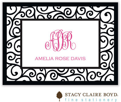 SCB CC 10 - Calling Cards by Stacy Claire Boyd - Dancing Vine - Black SCB CC 10 - Calling Cards by Stacy Claire Boyd - Dancing Vine - Black
