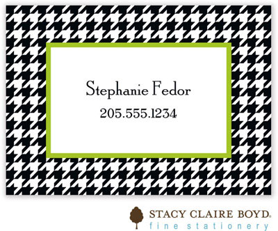 Stacy Claire Boyd Calling Cards - Hip Houndstooth - Green