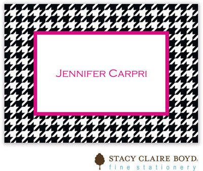 Stacy Claire Boyd Calling Cards - Hip Houndstooth - Pink