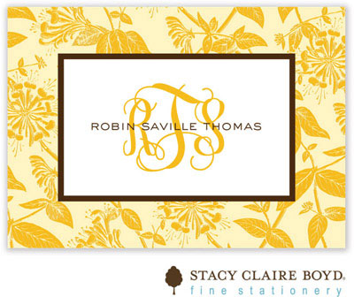 Stacy Claire Boyd Calling Cards - Honeysuckle - Yellow