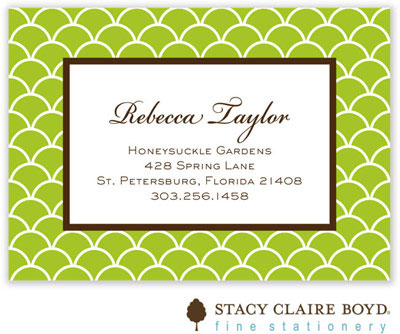 SCB CC 10 - Calling Cards by Stacy Claire Boyd - Mermaid - Green
