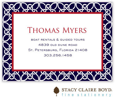 Stacy Claire Boyd Calling Cards - Nautique - Navy