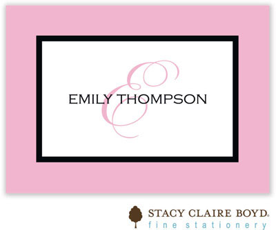 SCB CC 10 - Calling Cards by Stacy Claire Boyd - Simple Frame - Peony