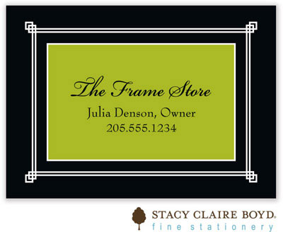 SCB CC 10 - Calling Cards by Stacy Claire Boyd - Simply Framed - Green