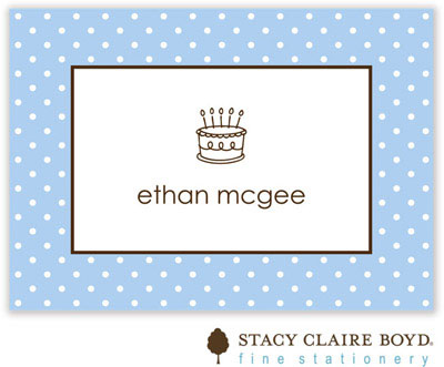 SCB CC 10 - Calling Cards by Stacy Claire Boyd - Swiss Dot - Sky