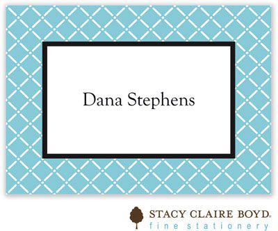 Stacy Claire Boyd Calling Cards - Trailing Trellis - Aqua