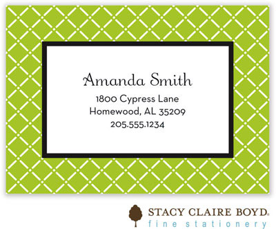 Stacy Claire Boyd Calling Cards - Trailing Trellis - Green