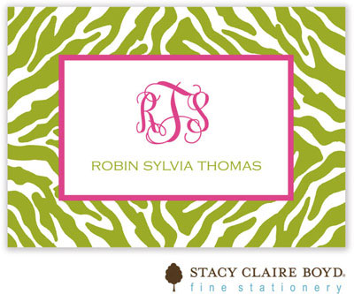 Stacy Claire Boyd Calling Cards - Wild Thang - Lime