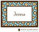 SCB CC 10 - Calling Cards by Stacy Claire Boyd - Crazy Dot - Blue