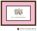 SCB CC 10 - Calling Cards by Stacy Claire Boyd - Swiss Dot - Pink