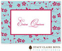 Stacy Claire Boyd Calling Cards - Floral Whisper - Aqua