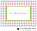SCB CC 10 - Calling Cards by Stacy Claire Boyd - Gleeful Gingham - Pink