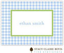 Stacy Claire Boyd Calling Cards - Gleeful Gingham - Blue