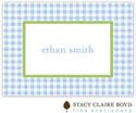 SCB CC 10 - Calling Cards by Stacy Claire Boyd - Gleeful Gingham - Blue
