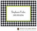 SCB CC 10 - Calling Cards by Stacy Claire Boyd - Hip Houndstooth - Green