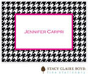 SCB CC 10 - Calling Cards by Stacy Claire Boyd - Hip Houndstooth - Pink