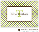 Stacy Claire Boyd Calling Cards - Mad for Plaid - Keylime