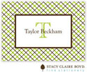 SCB CC 10 - Calling Cards by Stacy Claire Boyd - Mad for Plaid - Keylime