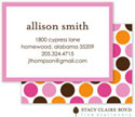 SCB CC 10 - Calling Cards by Stacy Claire Boyd - Party Dots - Pink