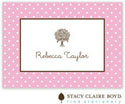 SCB CC 10 - Calling Cards by Stacy Claire Boyd - Swiss Dot #2 - Pink