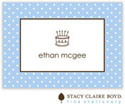 SCB CC 10 - Calling Cards by Stacy Claire Boyd - Swiss Dot - Sky