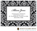 Stacy Claire Boyd Calling Cards - Vintage Damask - Black