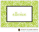 Stacy Claire Boyd Calling Cards - Whirlygig - Green